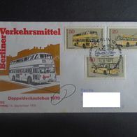 Sonderbriefumschlag BRD 1973: Berliner Verkehrsmittel - MichelNr: Berlin 447, 449 +