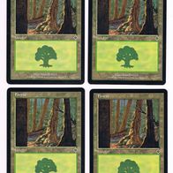 4x "Wald / Forest" Nr.348, Common aus "Invasion", ungespielt