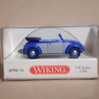 Wiking 1:87 VW 1200 Käfer Cabrio signalblau-weißaluminium in OVP 0794 04 (2017)