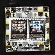 Korea 1980, Kleinbogen, Mi-Nr. 2074-2075, Schach Weltmeisterschaft, Gestempelt