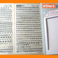 2 Bogen Aufreibebuchstaben Helvetica halbfett 5,5mm 20pt
