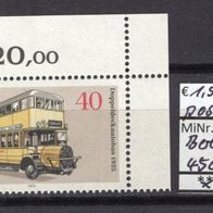 Berlin 1973 Berliner Verkehrsmittel (II): Omnibusse MiNr. 450 postfrisch Eckrand ore1