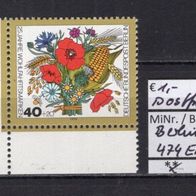 Berlin 1974 25 Jahre Wohlfahrtsmarken: Blumensträuße MiNr. 474 postfrisch ER uli