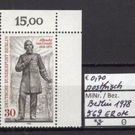 Berlin 1978 150. Geburtstag von Albrecht von Graefe MiNr. 569 postfrisch Eckrand ore