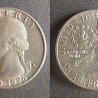 Münze USA: 0,25 oder Quarter Dollar 1976 - 200 Jahre USA 1776 - 1976 - D
