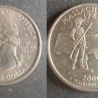 Münze USA: 0,25 oder Quarter Dollar 2000 - Massasuchetts 1788 - D