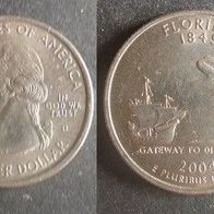 Münze USA: 0,25 oder Quarter Dollar 2004 - Florida 1845 - D