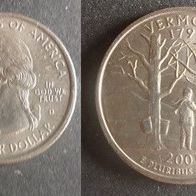 Münze USA: 0,25 oder Quarter Dollar 2001 - Vermont 1791 - D