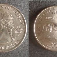 Münze USA: 0,25 oder Quarter Dollar 2001 - North Carolina 1789 - P