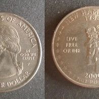 Münze USA: 0,25 oder Quarter Dollar 2000 - New Hamshire - P