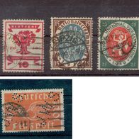 Briefmarken Deutsches Reich 1919 Satz Nationalversammlung / Flugpost