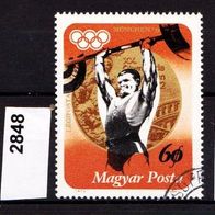 Un137 - Ungarn Mi. Nr. 2847 + 2848 + 2849 Olympische Sommersdpiele München o