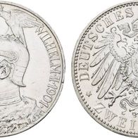 Altdeutschland 2 Mark Preußen 1901, Kaiser Wilhelm II. (1888-1918) und Friedrich I.