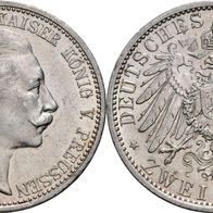 Altdeutschland 2 Mark Preußen 1904 A, Kaiser Wilhelm II. (1888-1918)