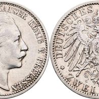 Altdeutschland 2 Mark Preußen 1905 A, Kaiser Wilhelm II. (1888-1918)