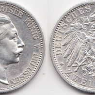 Altdeutschland 2 Mark Preußen 1906 A, Kaiser Wilhelm II. (1888-1918)