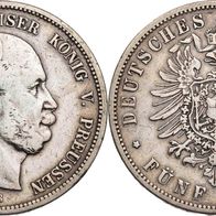 Altdeutschland 2 Mark Preußen 1876 B, Kaiser Wilhelm I. (1861-1888)