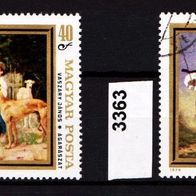 Un196 - Ungarn Mi. Nr. 3362 + 3363 Tiergemälde o