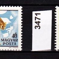 Un209 - Ungarn Mi. Nr. 3470 + 3471 Gepard + Löwe o