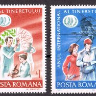 Rumänien - Postfrisch Mi-Nr. 4130-31 + Bl.214, "Intern. Jahr der Jugend" nur 25%Mi