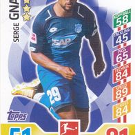 TSG Hoffenheim Topps Match Attax Trading Card 2017 Serge Gnabry Nr.156