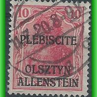 Allenstein MiNr. 2 gestempelt , (3430 b/ T)