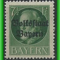 Bayern MiNr. 118 A ungebraucht, (3051 b/ T)