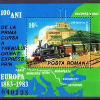 Rumänien - Postfrisch Mi-Nr. Bl. 198 "100 Jahre Orientexpreß" nur 25%Mi