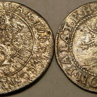 Pfalz Silber 2 x 2 Kreuzer 1657 und 1680 bekr. Löwe/ Wappen, f. ss