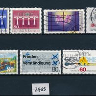 2483 - BRD Briefmarken Michel Nr1201,1210,1211,1219,1223,1231,1232 gest Jahrg.1984