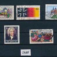 2485 - BRD Briefmarken Michel Nr1249,1250,1260,1264,1266 gest Jahrg.1985