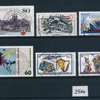 2514 - BRD Briefmarken Michel Nr 1402,1403,1410,1417,1418,1419 gest Jahrg.1989