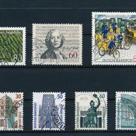 2501 - BRD Briefmarken Michel Nr1337,1339-1342,1343,1345 gest Jahrg.1987
