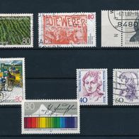 2502 - BRD Briefmarken Michel Nr1313,1331,1332,1337,1343,1344,1345 gest Jahrg.1987