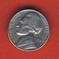 USA 5 Cents 1970 D.