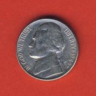 USA 5 Cents 1989 P