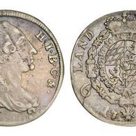 Bayern 6 Kreuzer 1766 Maximilian III. Joseph (1745-1777) Schön 82, ss