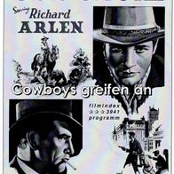 Filmprogramm Filmindex WFIP Nr. 3941 Cowboys greifen an Richard Arlen 4 Seiten