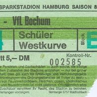 Ticket Hamburger SV vs VfL Bochum 6. 3. 1982 HSV Hamburg Eintrittskarte Fußball