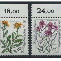 Bund / Nr. 1188 - 1191 Alpenblumen postfrisch / Oberrand