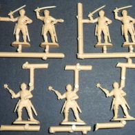 4 Schwertkämpfer und 3 Morgensternkämpfer( Ritter )