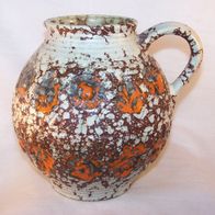 Keramik Vase mit Floralem-Reliefdekor, Modell-Nr.- 1850/18, 60/70er * **