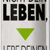 Blechschild Spruch Leben lebe deinen Traum 27x10 cm Geschenk Schild tin