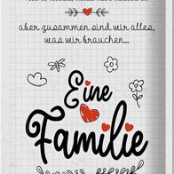 Blechschild Spruch Familie Wir haben nicht alles aber 20x30 cm Schild