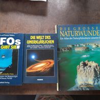 3 Bücher: Ufos, Unerklärlich, Naturwunder