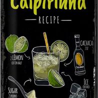 Blechschild Cocktail-Rezepte 20x30 Cm – Grün, Metall, Wanddeko Für Bar, Küche Oder Geschenk