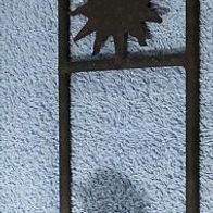 Wand-Kerzenhalter aus Schmiedeeisen - ca. 29 cm Länge / 11,5 cm Breite