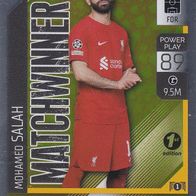 Liverpool FC Topps Trading Card Champions League 2022 Mohamed Salah Matchwinner