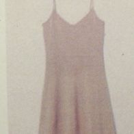 H&M Mini Kleid Jersey Ausgestellt Nude Beige Gr. M Trägerkleid Oberteil gefüttertt