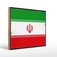 Stockflagge Iran Shahzeit – 30 X 45 Cm | Wetterfest & Beidseitig Bedruckt | Mit Holzstab